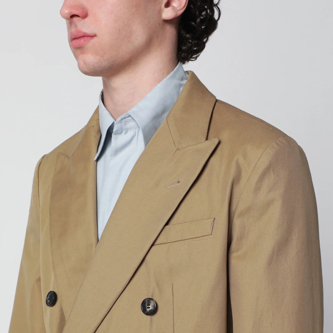Dries Van Noten - Camel double-breasted jacket Brand Apparel &amp; Accessories > Clothing > Outerwear > Coats &amp; Jackets