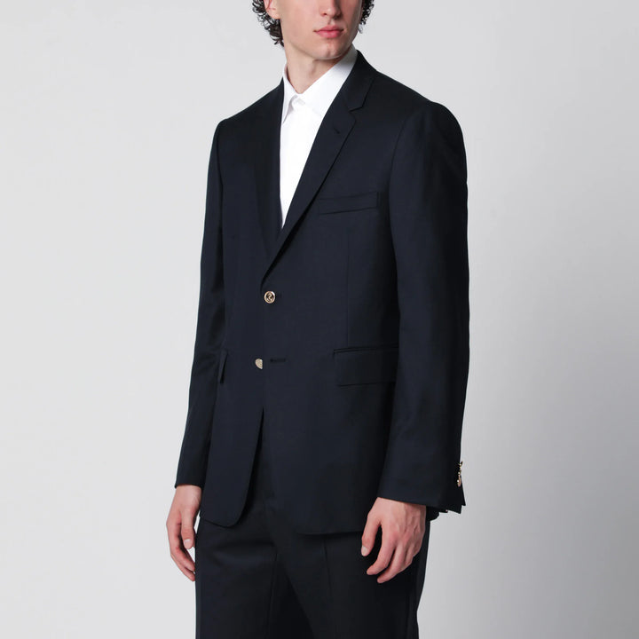 Thom Browne - Single-breasted navy blue wool jacket Brand Apparel &amp; Accessories > Clothing > Outerwear > Coats &amp; Jackets 3