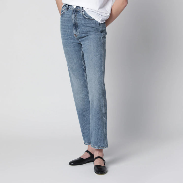 ANINE BING - High-rise jeans in light-wash cotton denim Brand Apparel &amp; Accessories > Clothing > Pants