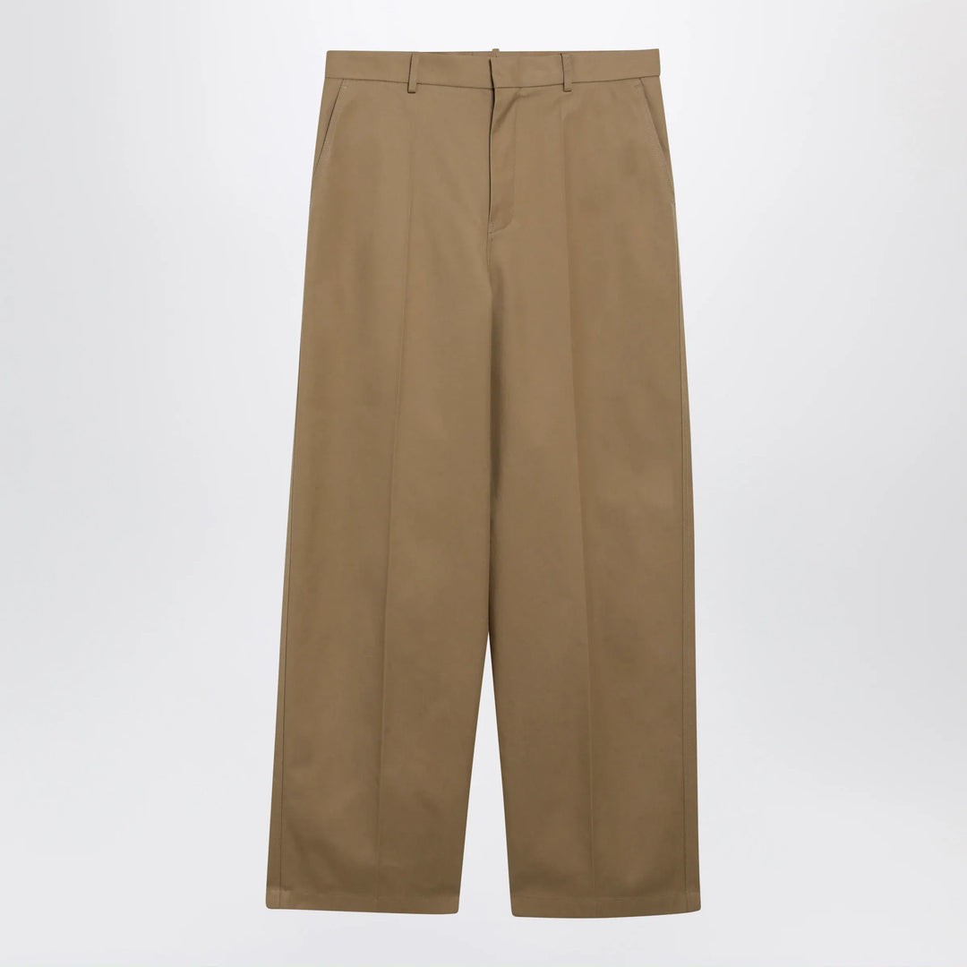 Balenciaga - Wide-leg chino trousers in camel twill Brand Apparel &amp; Accessories > Clothing > Pants 46 IT