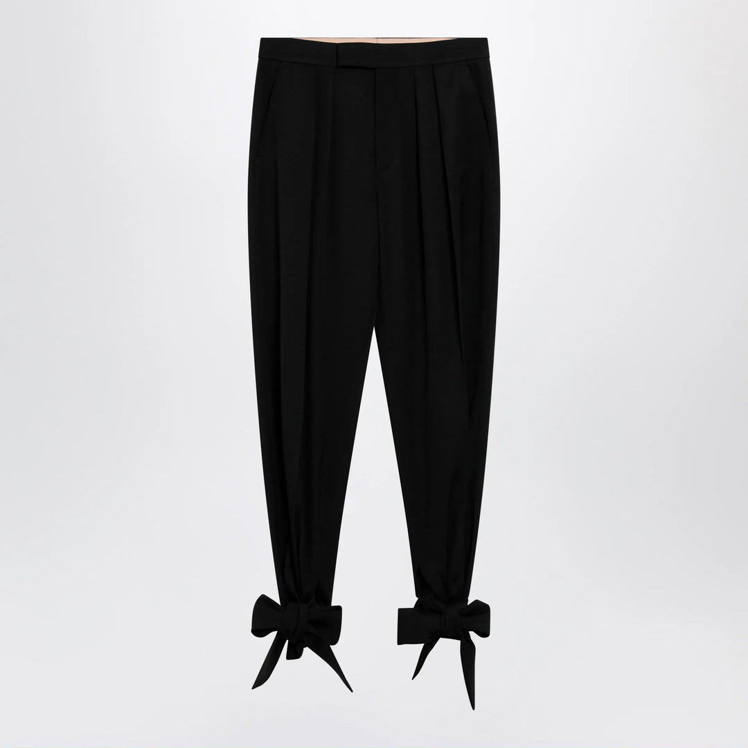 Chloé - Black pleated fluid crêpe de chine trousers Brand Apparel &amp; Accessories > Clothing > Pants