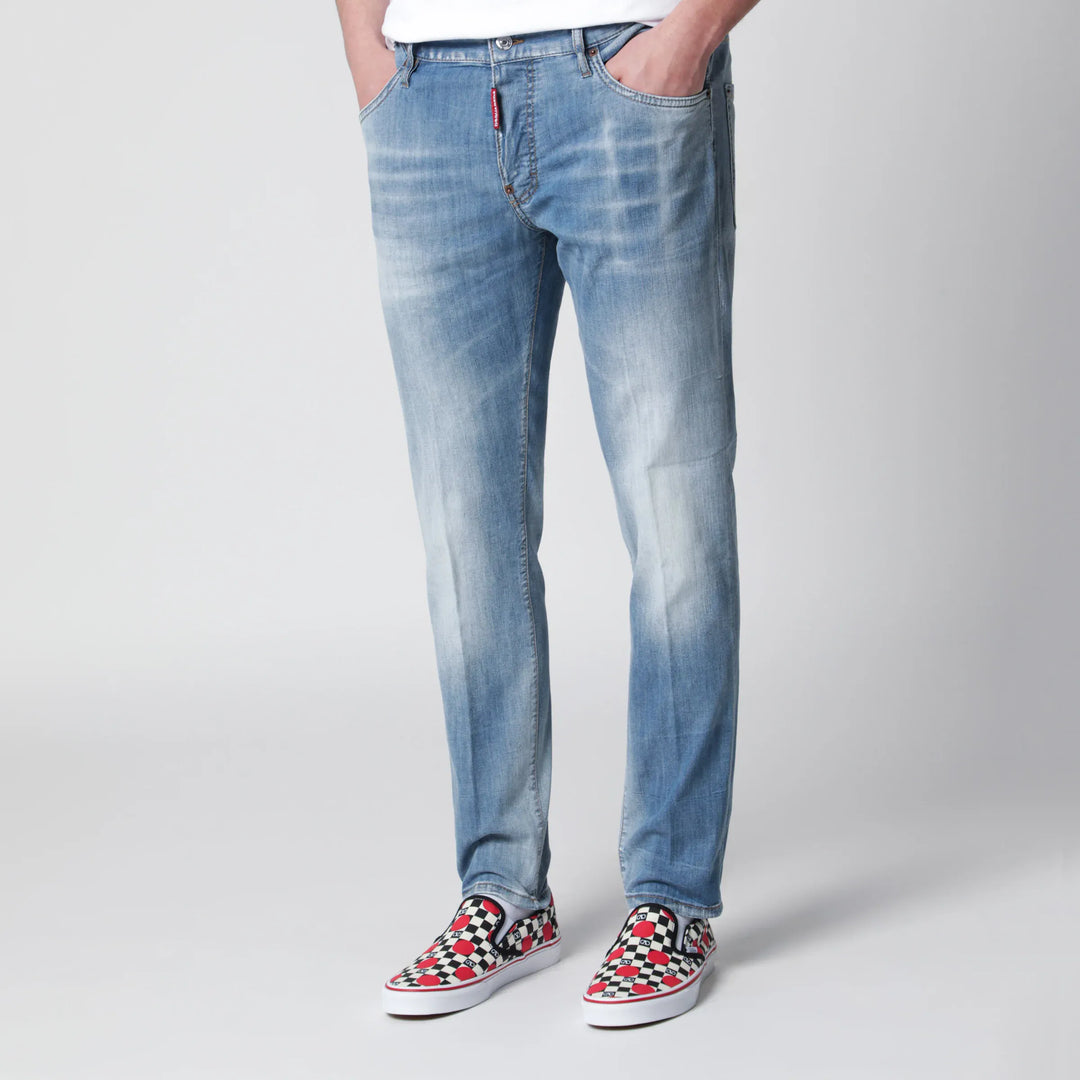 Dsquared2 - Skater light-wash stretch denim jeans in blue Brand Apparel &amp; Accessories > Clothing > Pants 50 IT