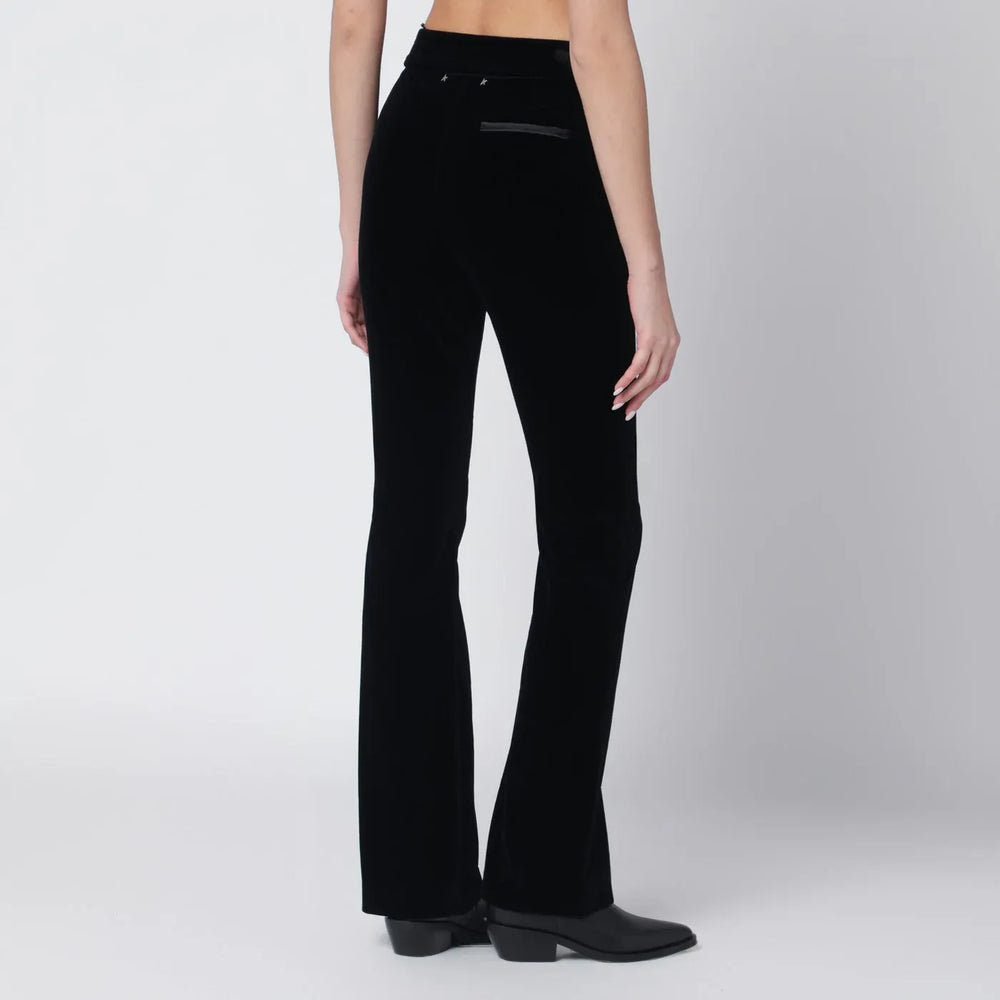 Golden Goose - Black velvet trousers Brand Apparel & Accessories > Clothing > Pants 38  IT