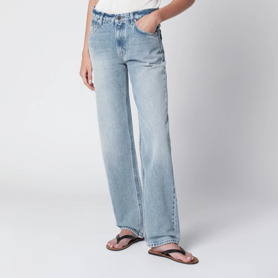 HAIKURE - Lisa straight-leg jeans in cotton denim, light blue Brand Apparel &amp; Accessories > Clothing > Pants