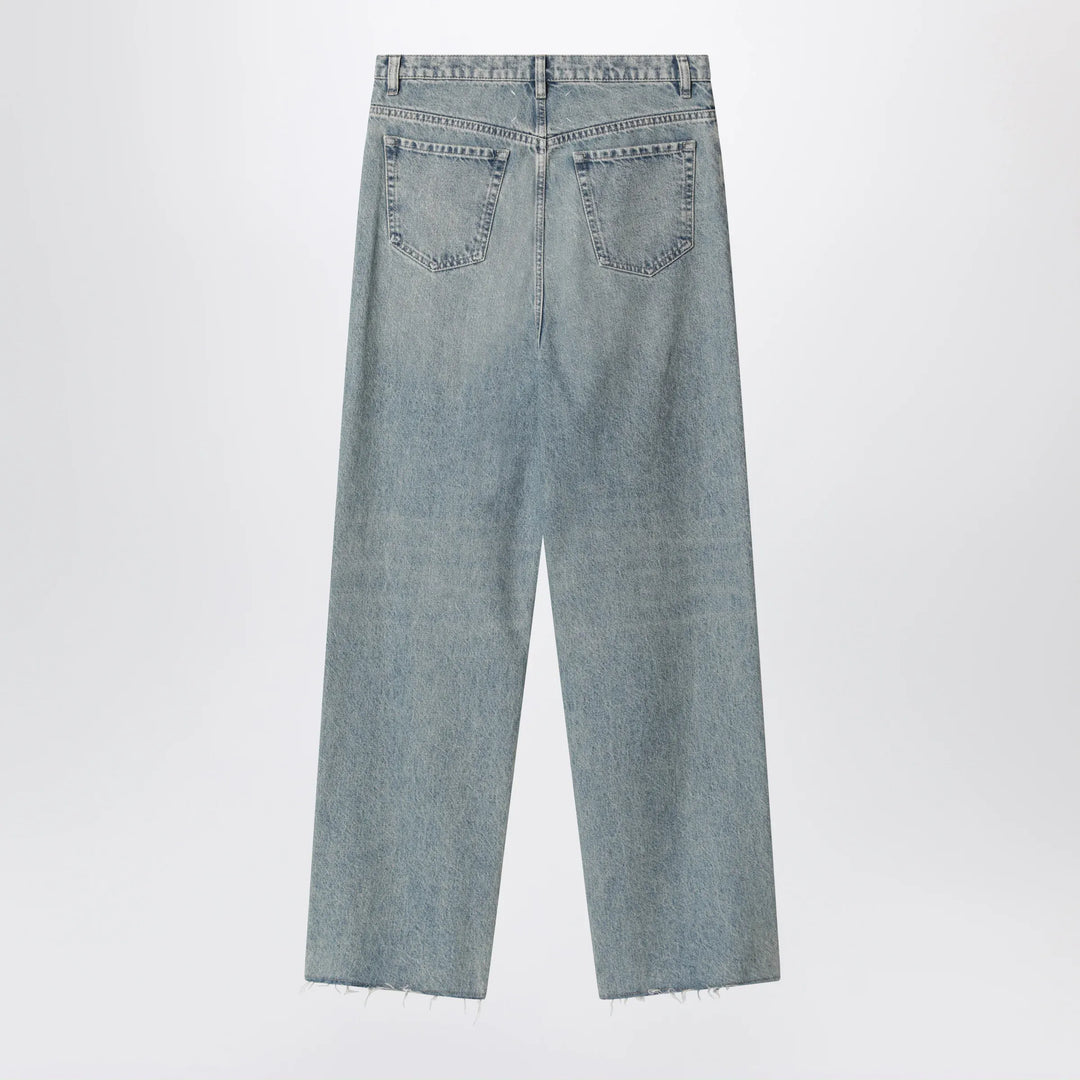 Maison Margiela - Wide-leg jeans in cotton in ice blue Brand Apparel &amp; Accessories > Clothing > Pants