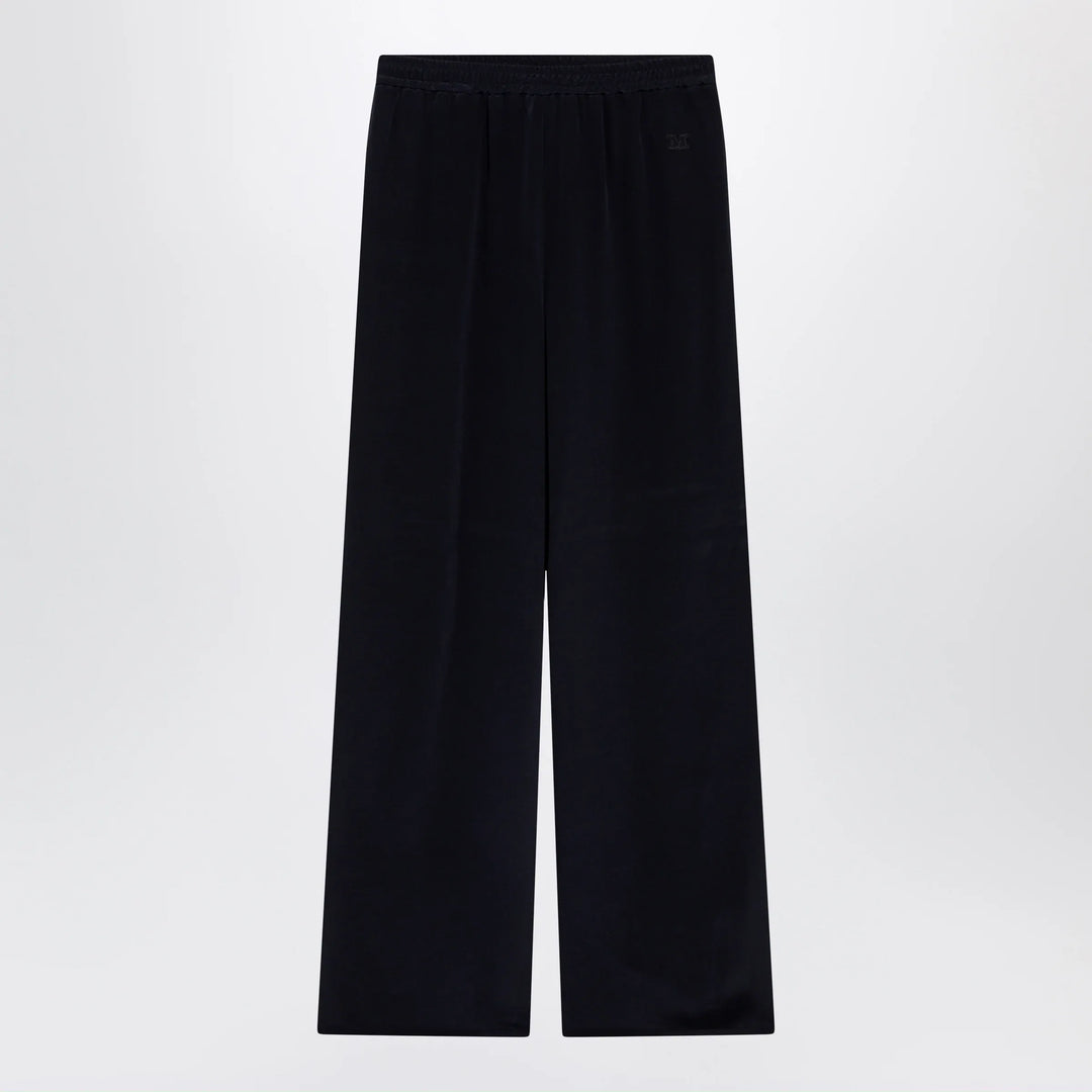 Max Mara - Navy blue silk relaxed trousers Brand Apparel &amp; Accessories > Clothing > Pants 44  IT