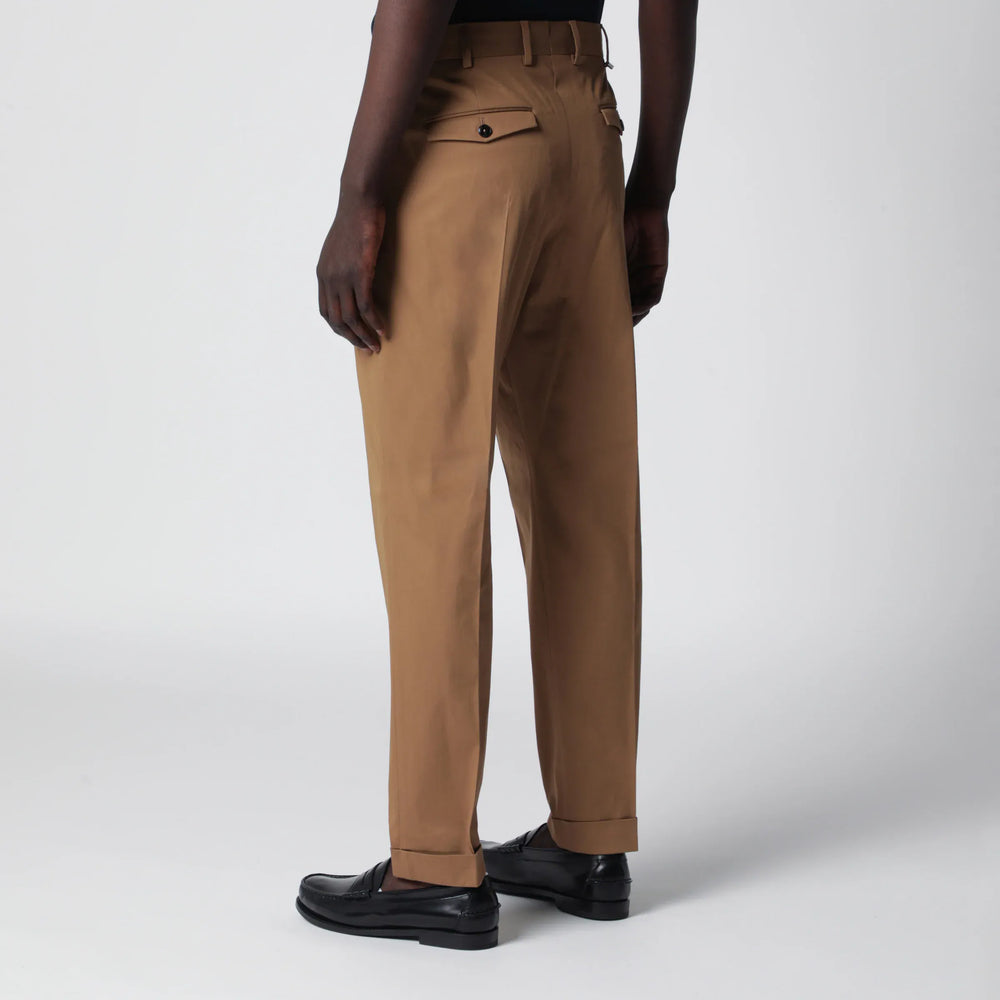 PT Torino - Biscuit-colored cotton trousers Brand Apparel & Accessories > Clothing > Pants