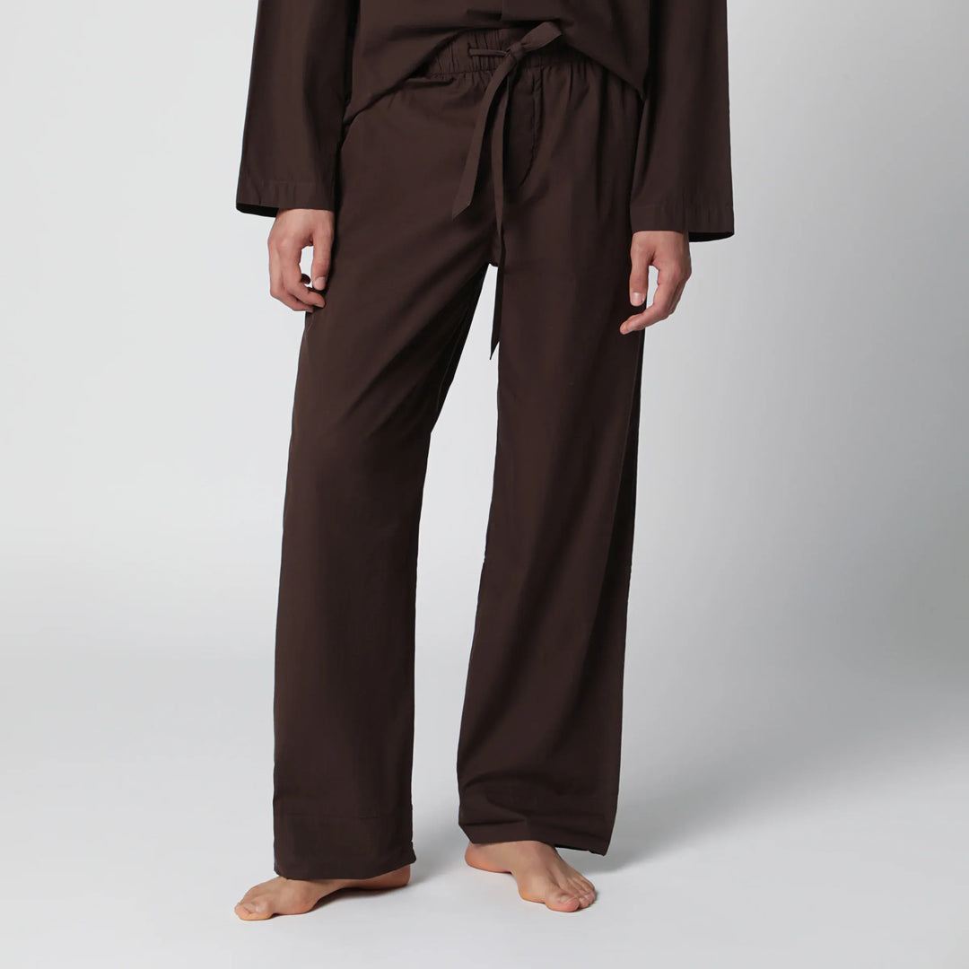 Tekla - Brown cotton pajama trousers Brand Apparel &amp; Accessories > Clothing > Pants S