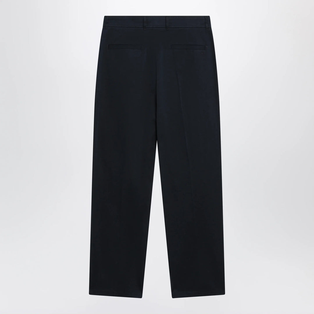 Valentino - Navy blue cotton trousers Brand Apparel &amp; Accessories > Clothing > Pants