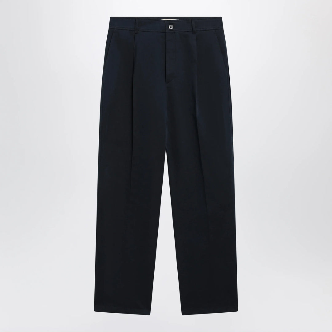 Valentino - Navy blue cotton trousers Brand Apparel &amp; Accessories > Clothing > Pants 46 IT