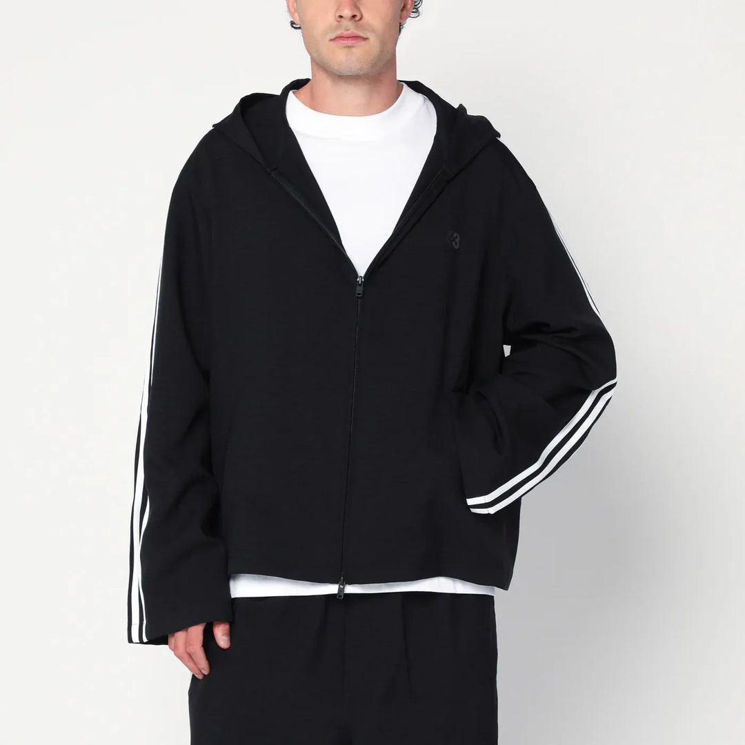 adidas Y-3 - 3-Stripes black zip/cardigan Brand Apparel &amp; Accessories > Clothing > Shirts &amp; Tops S