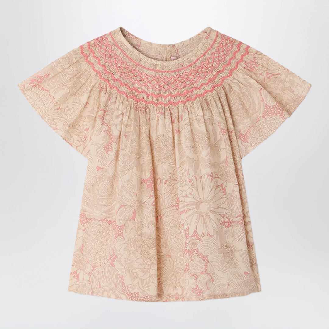 Bonpoint - Adelice pink blouse in Liberty fabric Brand Apparel &amp; Accessories > Clothing > Shirts &amp; Tops 4