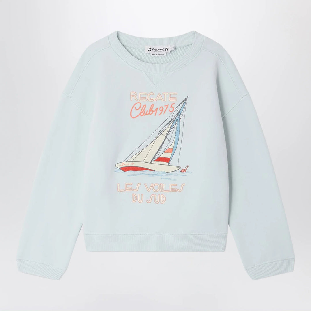 Bonpoint - Erol light blue sweatshirt Brand Apparel &amp; Accessories > Clothing > Shirts &amp; Tops 4
