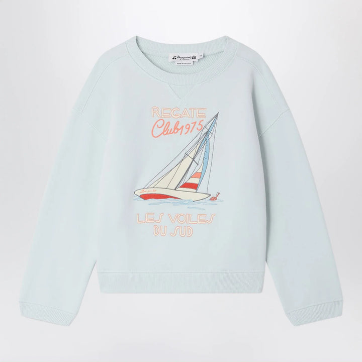 Bonpoint - Erol light blue sweatshirt Brand Apparel &amp; Accessories > Clothing > Shirts &amp; Tops 4