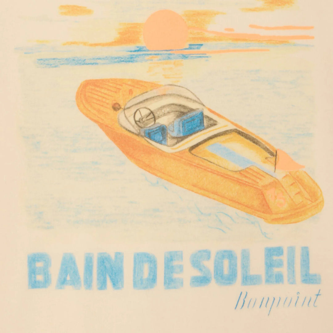 Bonpoint - Thibald écru T-shirt with Bain de Soleil print Brand Apparel &amp; Accessories > Clothing > Shirts &amp; Tops 12