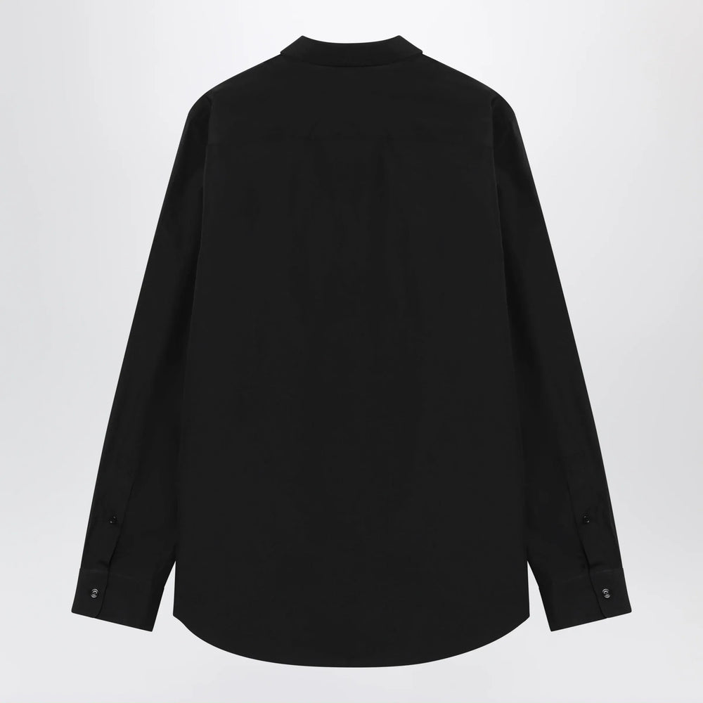 Burberry - Classic-fit cotton poplin shirt with Check trim, black Brand Apparel & Accessories > Clothing > Shirts & Tops