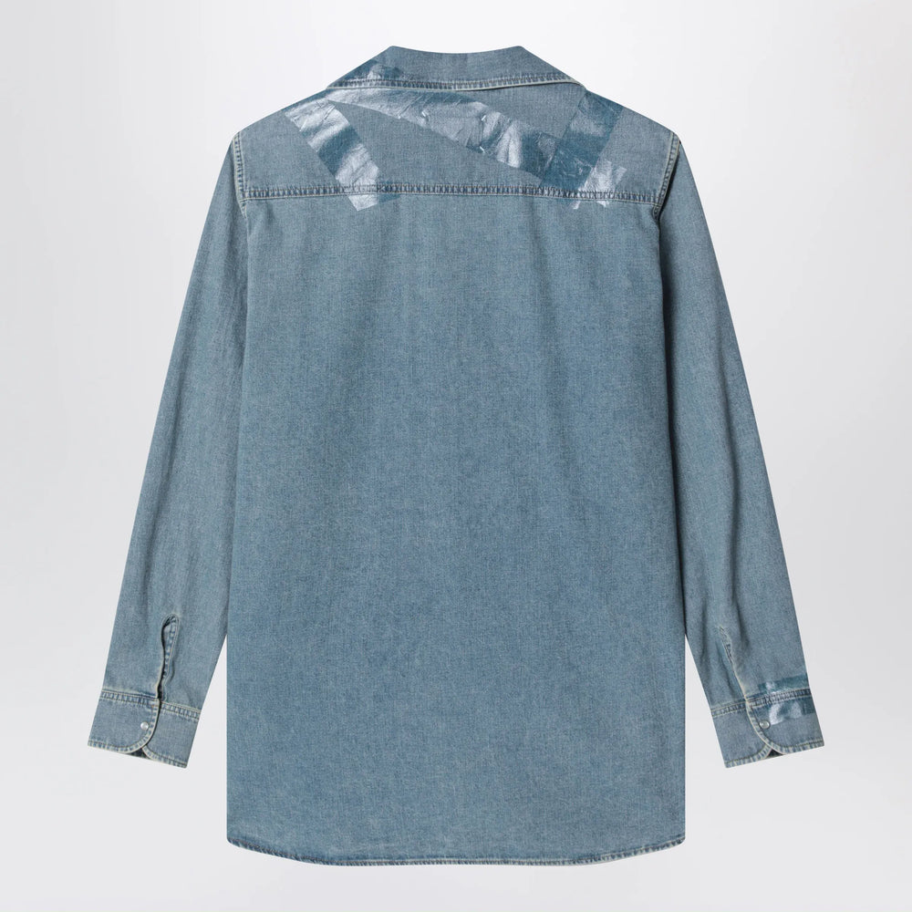 Maison Margiela - Ice blue denim shirt Brand Apparel & Accessories > Clothing > Shirts & Tops