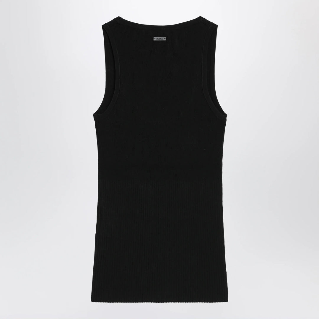 Max Mara - Black ribbed tank top Brand Apparel &amp; Accessories > Clothing > Shirts &amp; Tops