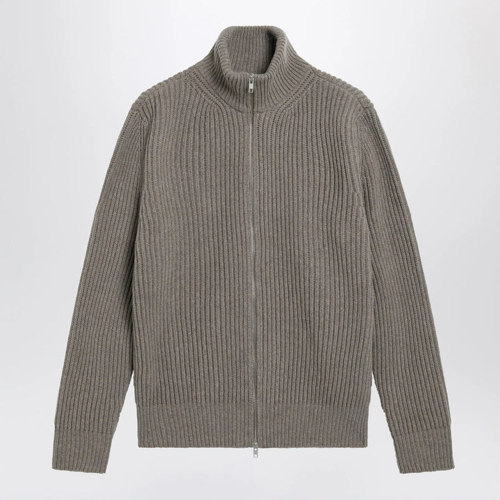 MM6 Maison Margiela - Beige mélange wool cardigan Brand Apparel &amp; Accessories > Clothing > Shirts &amp; Tops S
