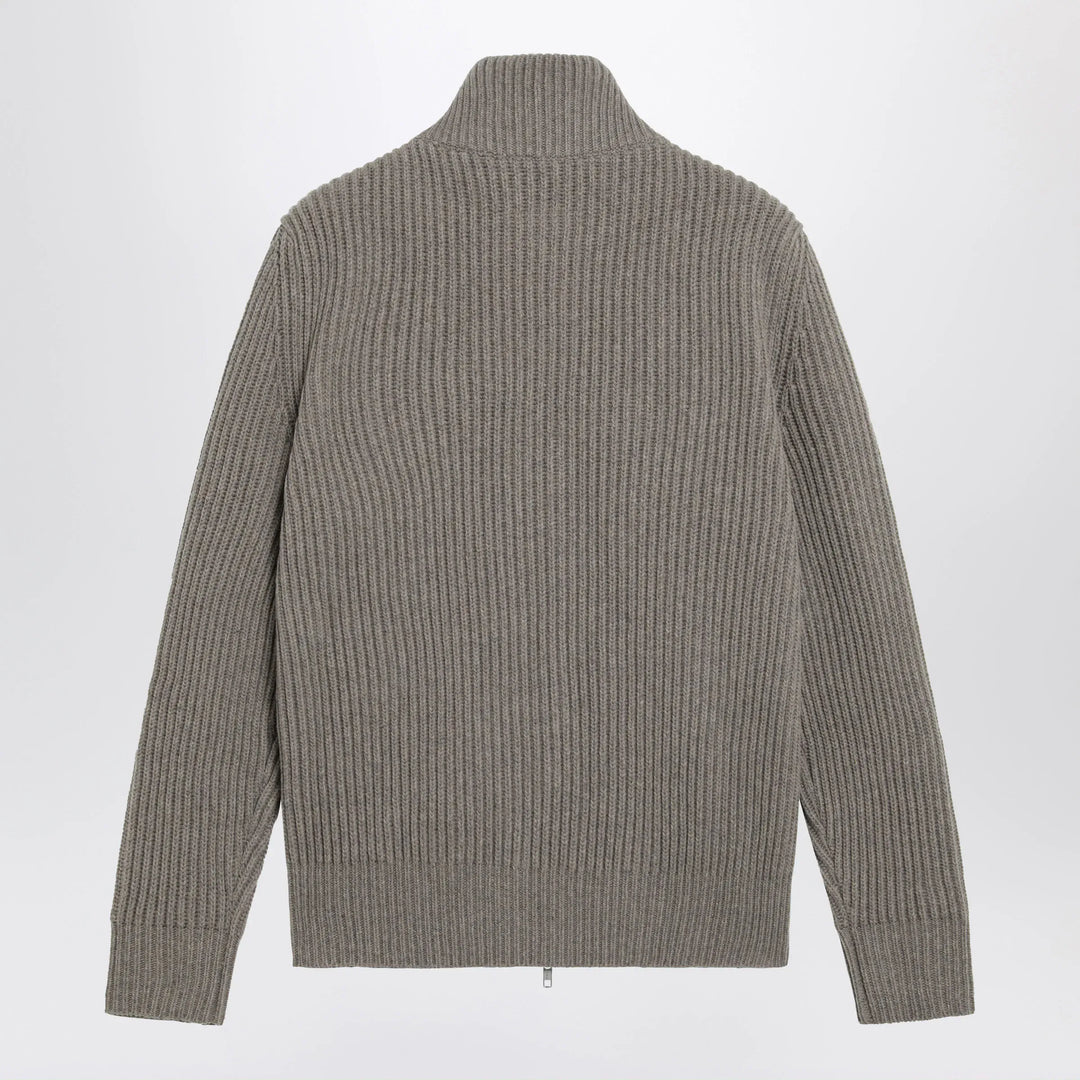 MM6 Maison Margiela - Beige mélange wool cardigan Brand Apparel &amp; Accessories > Clothing > Shirts &amp; Tops S