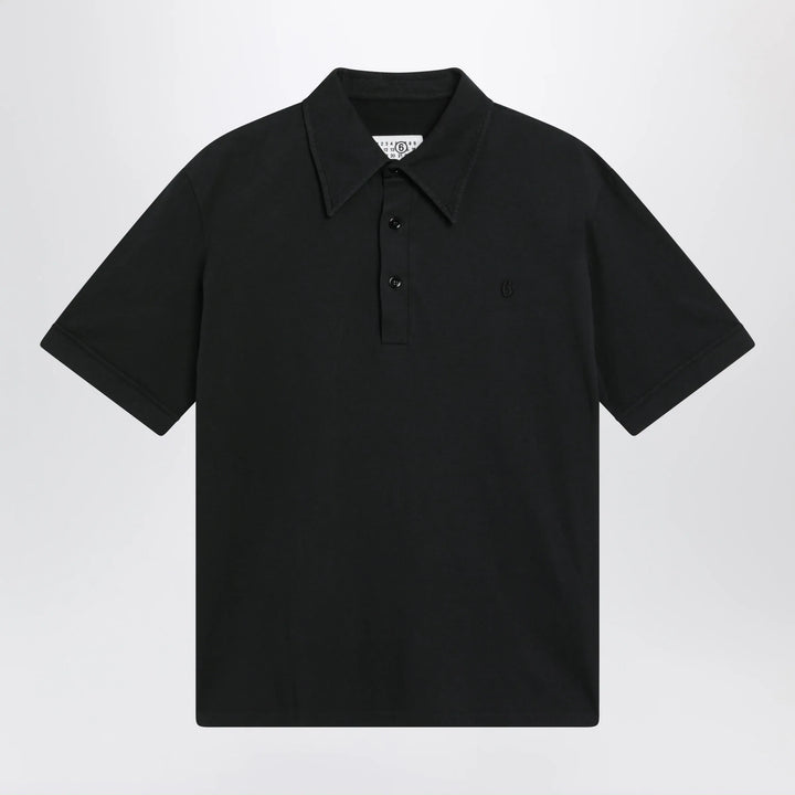 MM6 Maison Margiela - Black cotton polo shirt Brand Apparel &amp; Accessories > Clothing > Shirts &amp; Tops S
