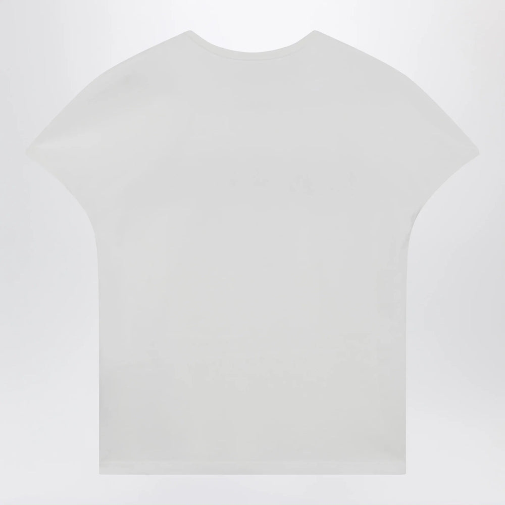 MM6 Maison Margiela - Vintage jersey cotton T-shirt in white Brand Apparel & Accessories > Clothing > Shirts & Tops