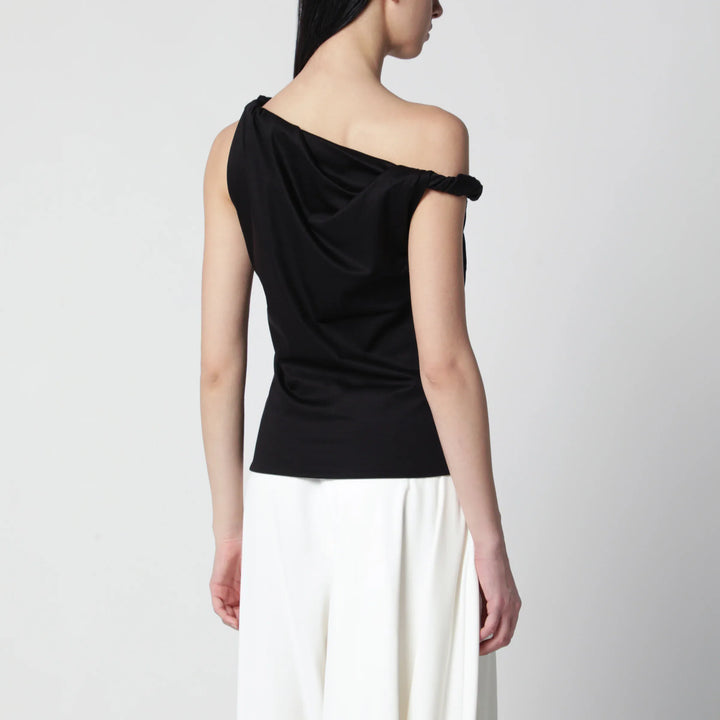 Róhe - Black asymmetrical top in cotton and silk blend Brand Apparel &amp; Accessories > Clothing > Shirts &amp; Tops 38  FR