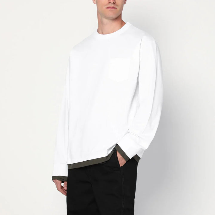 Sacai - White cotton shirt Brand Apparel &amp; Accessories > Clothing > Shirts &amp; Tops 3