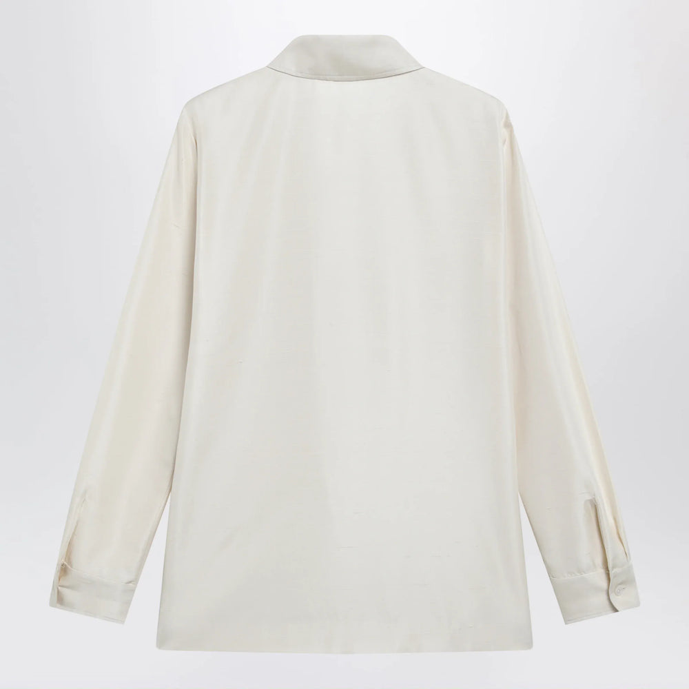 The Row - Lucetta shantung silk shirt in vanilla Brand Apparel & Accessories > Clothing > Shirts & Tops 4 US