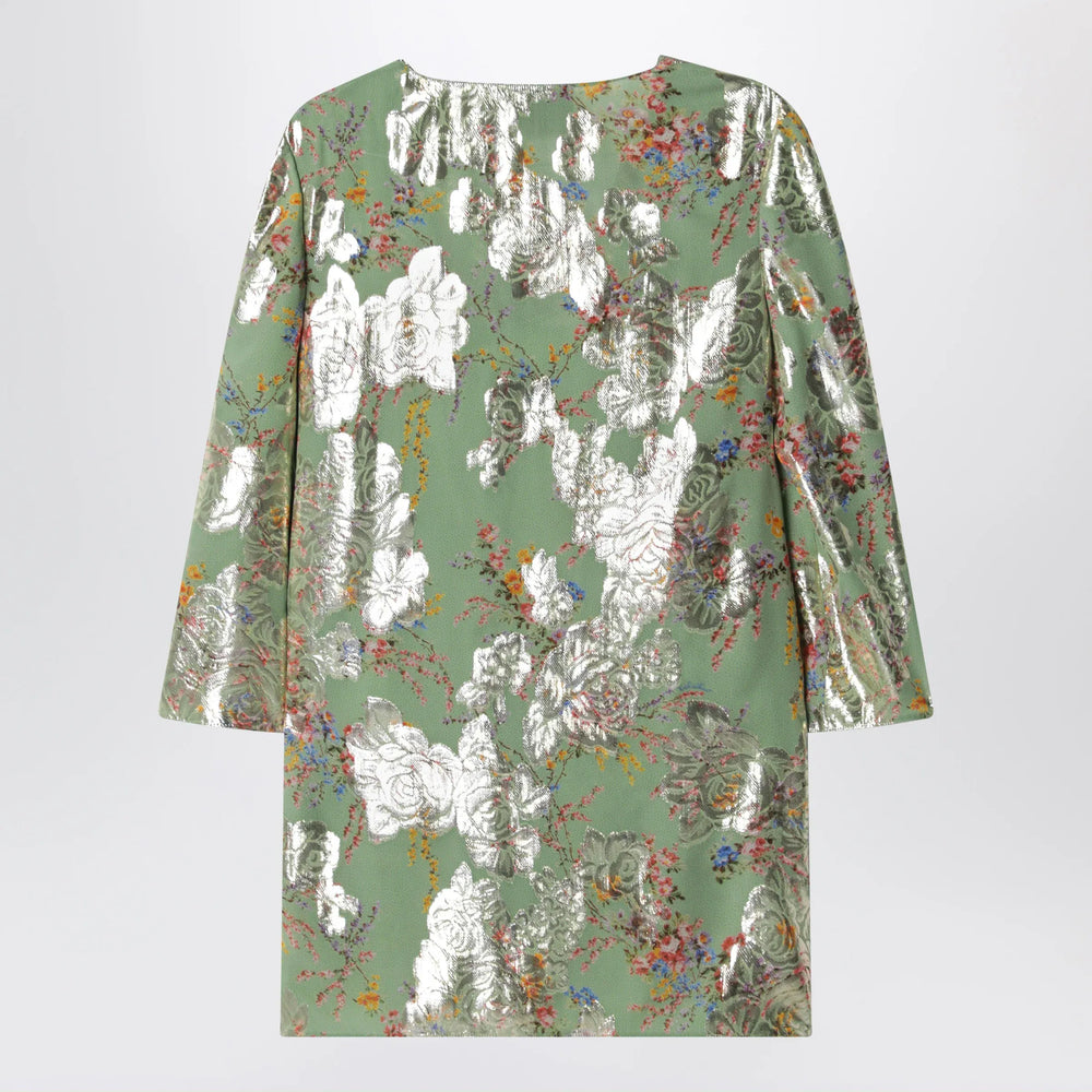 Valentino - Green printed lurex shirt Brand Apparel & Accessories > Clothing > Shirts & Tops
