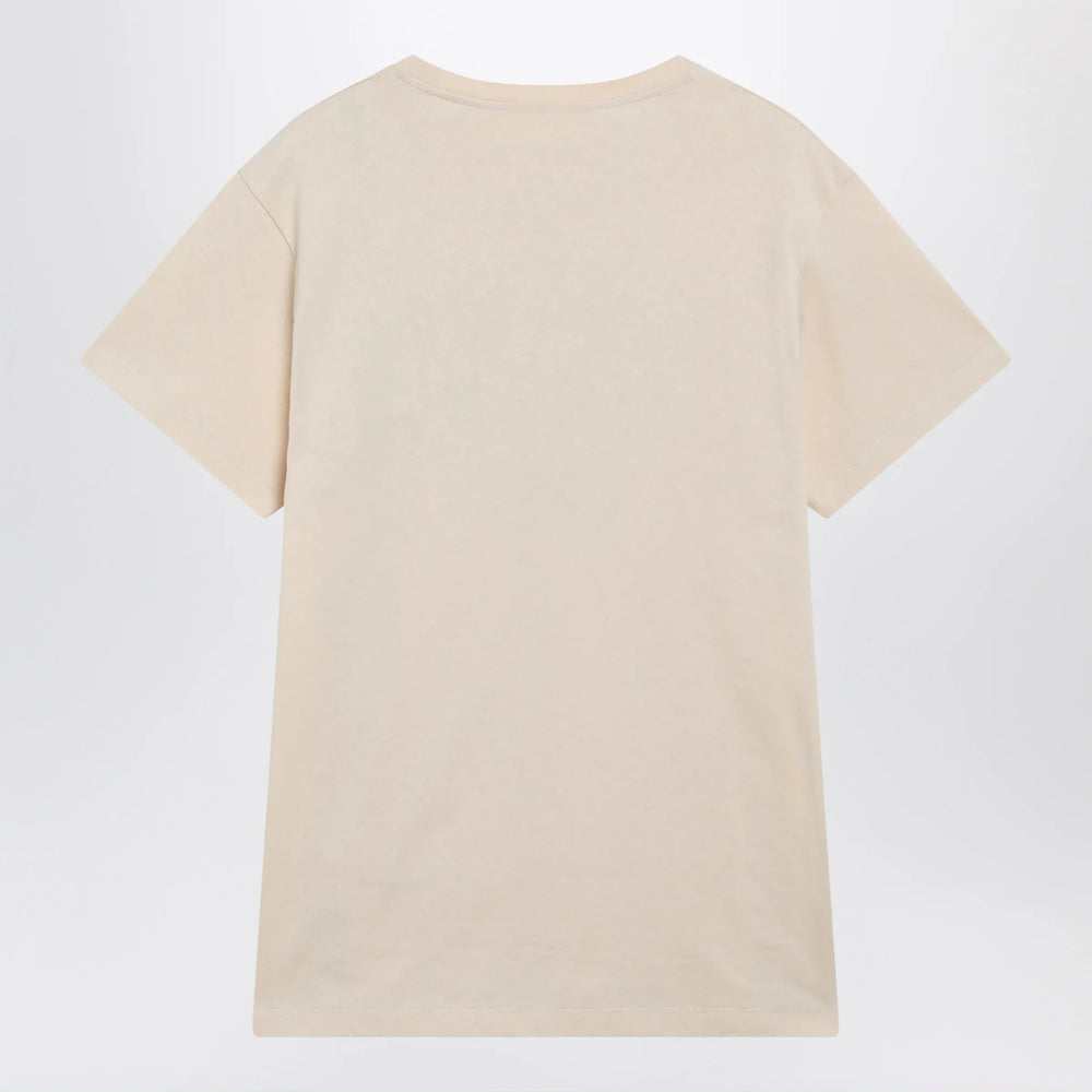 Valentino - Panther Lady cotton jersey T-shirt in birch/black Brand Apparel & Accessories > Clothing > Shirts & Tops