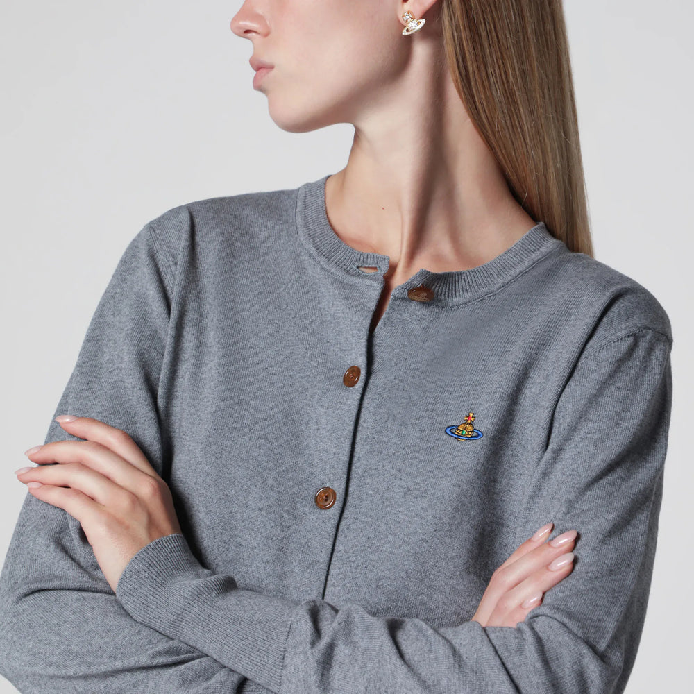 Vivienne Westwood - Bea cotton and cashmere cardigan in dark grey Brand Apparel & Accessories > Clothing > Shirts & Tops