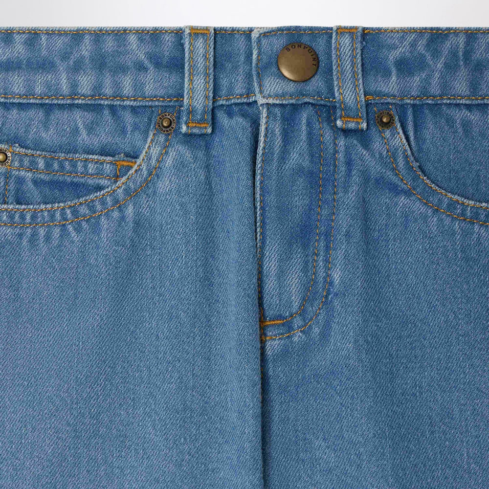 Bonpoint - Elvio blue denim bermuda shorts Brand Apparel & Accessories > Clothing > Shorts
