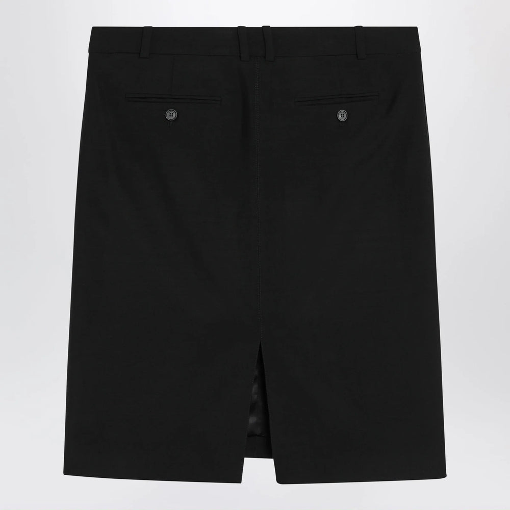 Ferragamo - Black wool and mohair skirt Brand Apparel & Accessories > Clothing > Skirts 40  IT