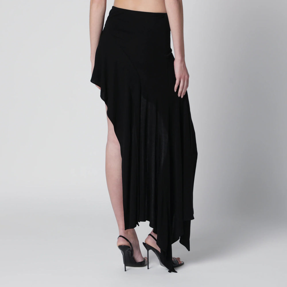 Francesco Murano - Black mini skirt with side train Brand Apparel & Accessories > Clothing > Skirts