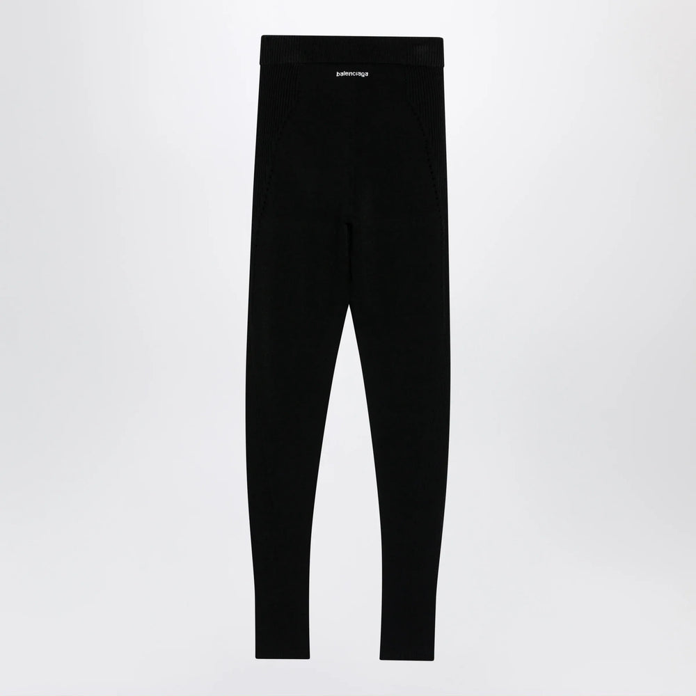 Balenciaga - Black Techwear viscose leggings Brand Apparel & Accessories > Clothing > Underwear & Socks > Hosiery