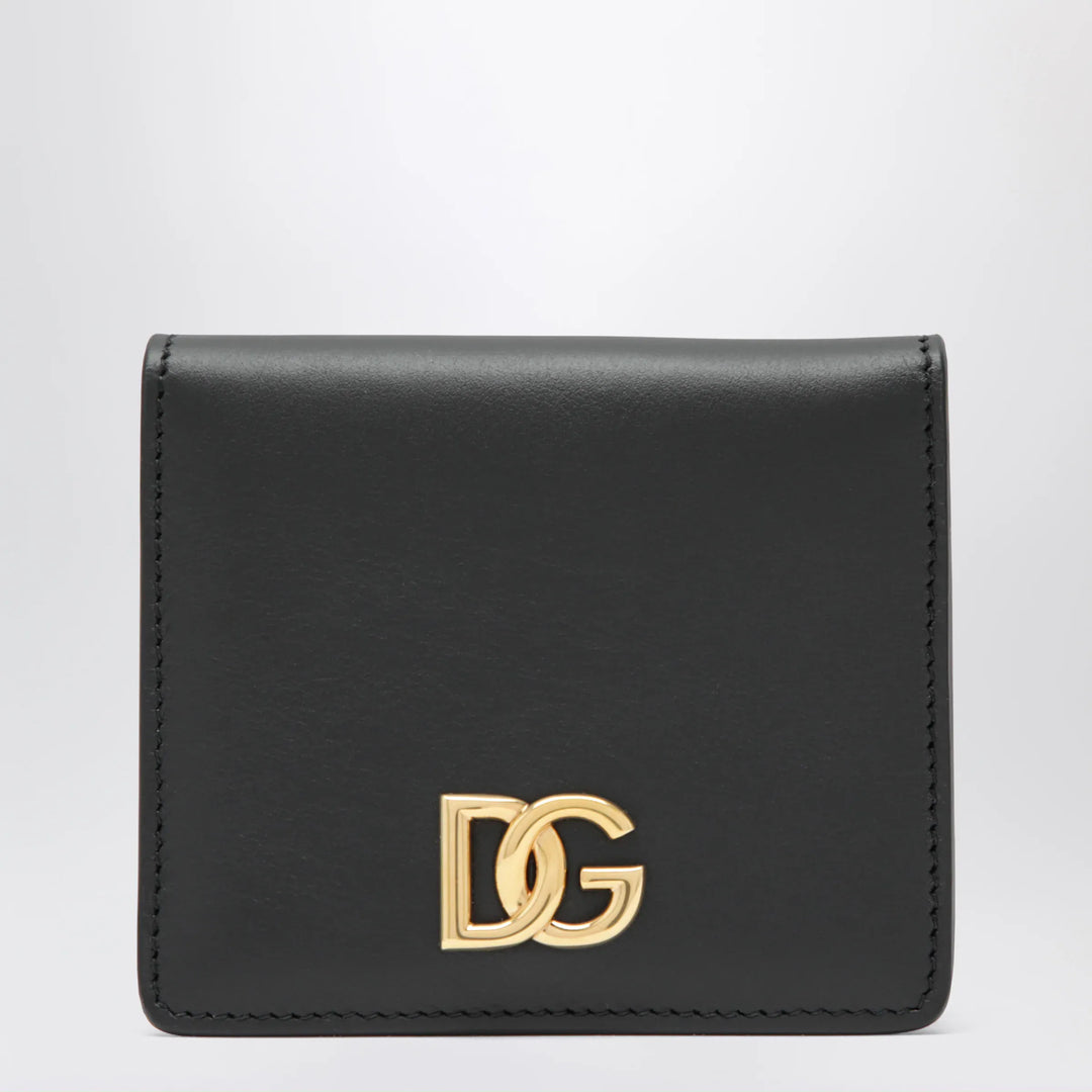 Dolce&amp;Gabbana - Black leather wallet with DG logo Brand Apparel &amp; Accessories TU