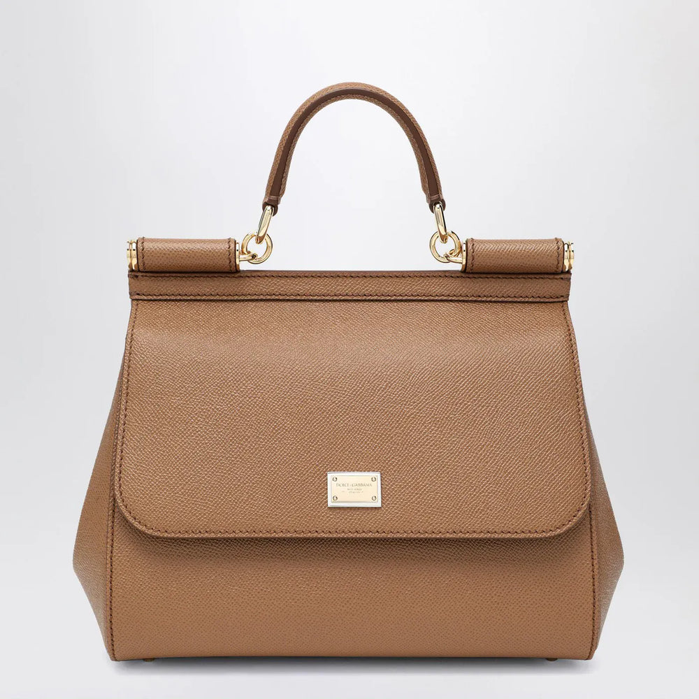 Dolce&Gabbana - Large caramel Sicily Hand Bag Brand Apparel & Accessories TU