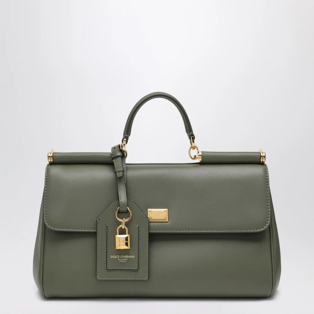 Dolce&Gabbana - My Sicily handbag in military green leather Brand Apparel & Accessories TU