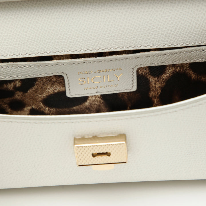 Dolce&amp;Gabbana - Small Sicily handbag in white Brand Apparel &amp; Accessories