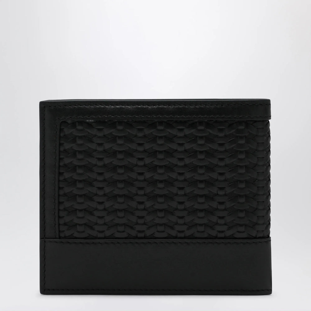 Dolce&Gabbana - Woven plongé calfskin wallet in black Brand Apparel & Accessories TU