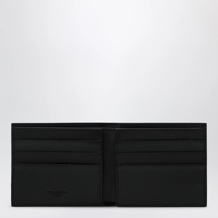 Dolce&amp;Gabbana - Woven plongé calfskin wallet in black Brand Apparel &amp; Accessories TU
