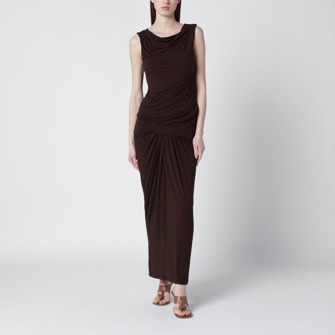 Apparel & Accessories Entire Studios - Tobacco-colored dress with draping Brand