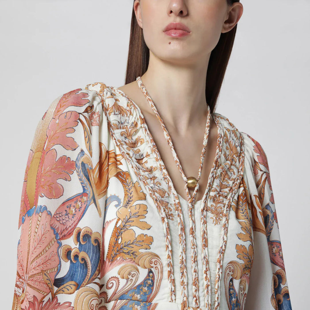 FARM Rio - White Sea Garden dress with tiered ruffles Brand Apparel &amp; Accessories