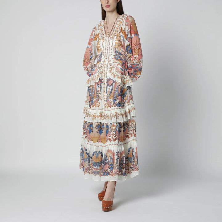 FARM Rio - White Sea Garden dress with tiered ruffles Brand Apparel &amp; Accessories XS