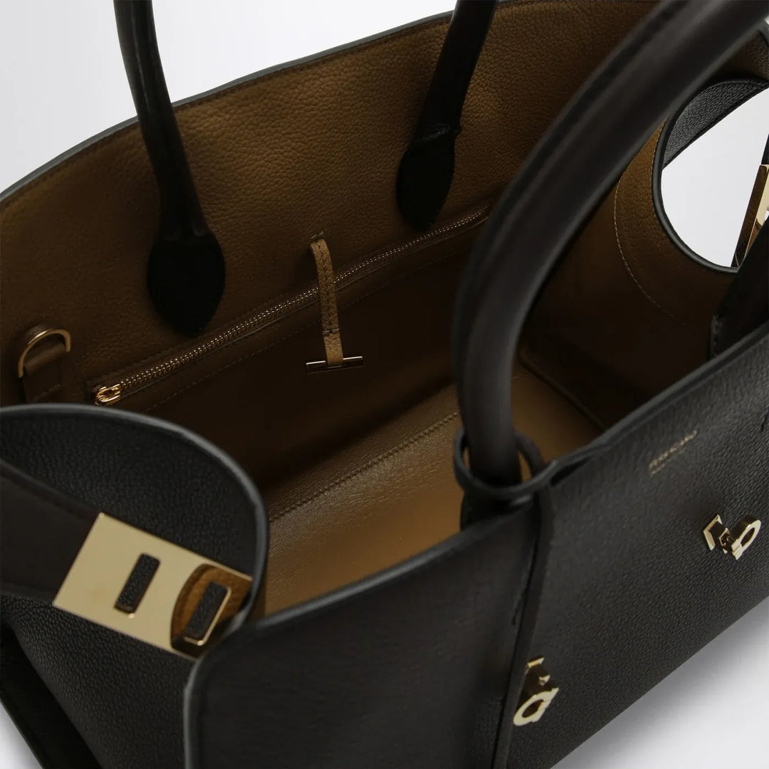 Ferragamo - Hug M handbag in brown/ochre leather Brand Apparel &amp; Accessories TU
