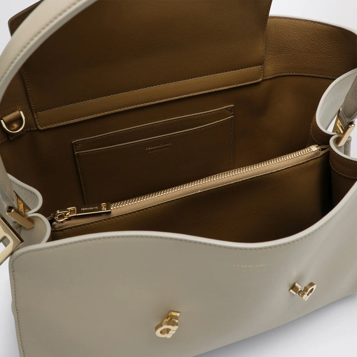 Ferragamo - Ivory Hug Soft M handbag in leather Brand Apparel &amp; Accessories TU