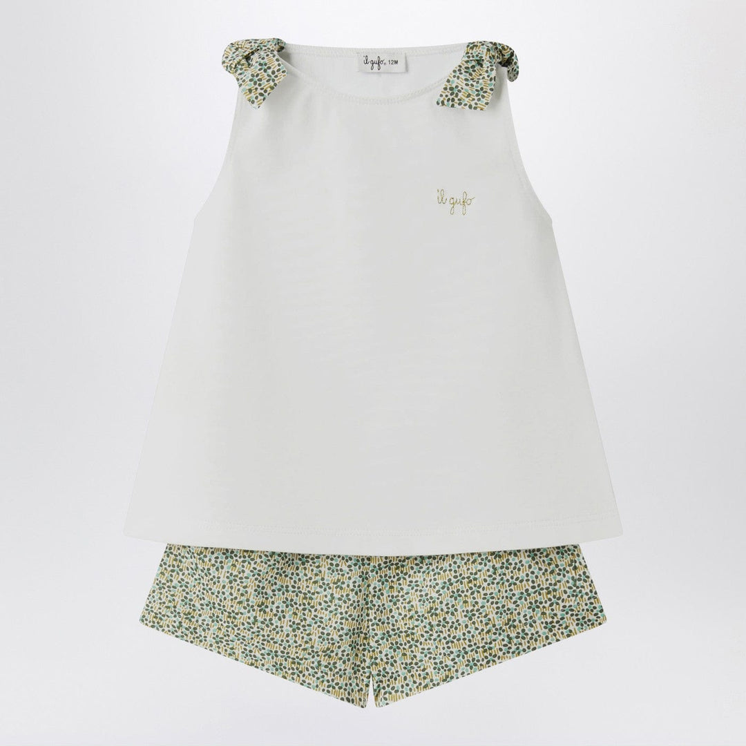 Apparel &amp; Accessories 5 Il Gufo - Two-piece white set in Liberty fabric Brand