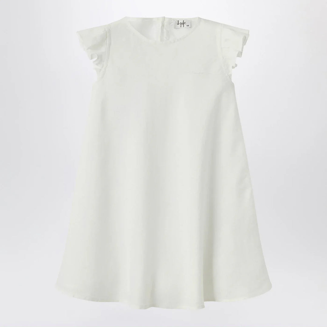 Il Gufo - White linen dress with ruffles Brand Apparel &amp; Accessories 3Y