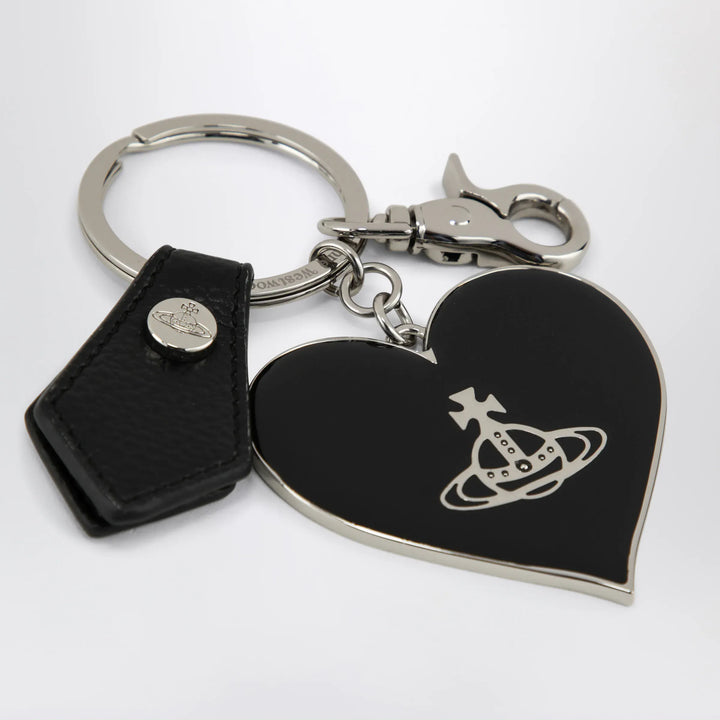 Vivienne Westwood - Mirror Heart Orb heart keyring in iron, black Brand Apparel &amp; Accessories > Jewelry U